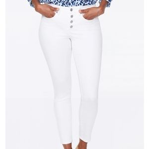 NYDJ White Ami Skinny Ankle Jeans. Size 12